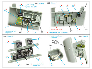 SBD Dauntless Family Rear cockpit 3D-Printed & coloured Interior on decal paper (Accurate Miniatures/Academy/etc)
