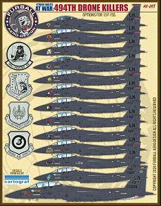 Decal 1/48 McDonnell F-15E Eagles at War 494th Drone Killers (Furball Aero-Design)