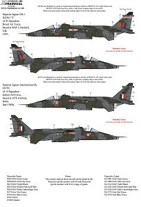 Decal 1/48 Sepecat Jaguar GR.1/GR.1A Part 1 (7) (Xtradecal)