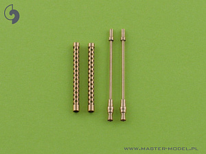 Aircraft detailing sets (brass) 1/32 German aircraft machine gun MG.17 barrels (2pcs). Used in many German fighters and bombers (Messerschmitt Bf-109, Messerschmitt Bf-110, Focke-Wulf Fw-190, Junkers Ju-87 'Stuka', Junkers Ju-88 , and many more) 