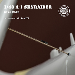 Additions (3D resin printing) 1/48   Douglas A-1H/A-1J Skyraider wing fold 3D-Printed with metal gun barrels (designed to be used with Tamiya kits)