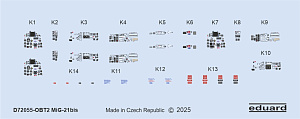 Decal 1/72 MiG-21bis stencils (EDU)