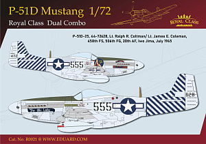 Model kit 1/72 North-American P-51D Mustang DUAL COMBO (ROYAL CLASS) (Eduard kits)