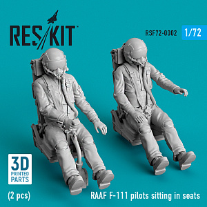 Additions (3D resin printing) 1/72 RAAF F-111 pilots sitting in seats (2 pcs) (ResKit)