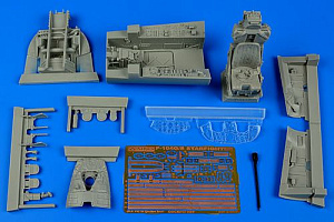 Additions (3D resin printing) 1/32 Lockheed F-104G/S Starfighter cockpit set (M. B. GQ-7A ejection seat) (designed to be used with Italeri kits) 