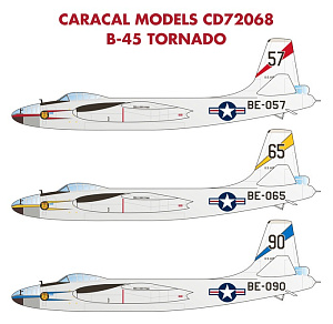 Decal 1/72 North-American B-45 Tornado (Caracal Models)