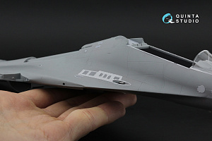 Su-30SM Exterior Set: Trims, Hatches and Panels, Gun barrel, OLS & Refuel probe (Zvezda) (with 3D printed resin and metal parts)