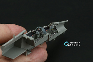 Mirage 2000D 3D-Printed & coloured Interior on decal paper (Dream Model) (with 3D-printed resin part)