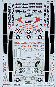 Decal 1/48 McDonnell-Douglas F/A-18C (2) (CAM)