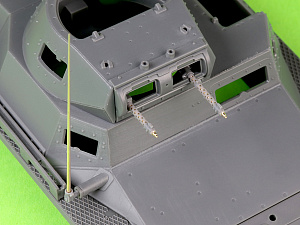 Military vehicle detailing sets (brass) 1/35 Pz.Kpfw.I Ausf.A - MG-13K gun barrels & antenna (designed to be used with Dragon, Tamiya and Tristar and other kits)[Panzerkampfwagen I Ausf.B]