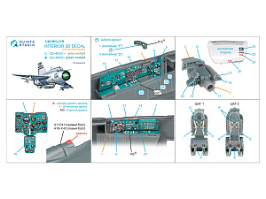 MiG-21R (green cockpit panels) 3D-Printed & coloured Interior on decal paper (Eduard) (with 3D-printed resin parts)