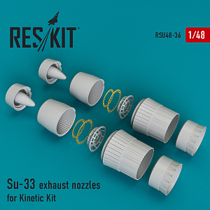 Additions (3D resin printing) 1/48 Sukhoi Su-33 exhaust nozzles (ResKit)