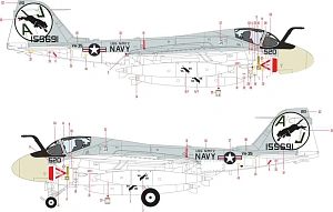 Decal 1/72 KA-6D/A-6E Intruder w/ helmet&sewing p. (HAD)