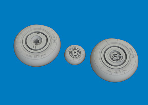Additions (3D resin printing) 1/48 Henschel Hs-129B wheels 1/48 (designed to be used with Takom kits)