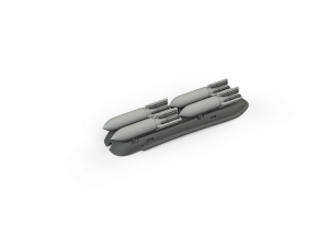 Additions (3D resin printing) 1/72 Avia S-199 4xETC 50 rack with bombs (designed to be used with Eduard kits) 