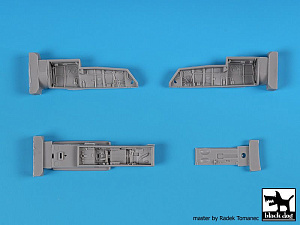 Additions (3D resin printing) 1/48      Dassault-Mirage F.1CT/CR wheel bays (designed to be used with Kitty Hawk Model kits)