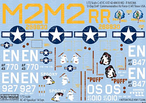 Decal 1/72 Douglas C-47/C-53D (Kits-World)