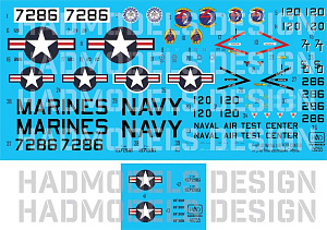 Decal 1/48 F-4S/J Phantom II US NAVAL Air Test (HAD)