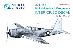 Vultee Mk.II Vengeance 3D-Printed & coloured Interior on decal paper (Dora Wings) (Small version)