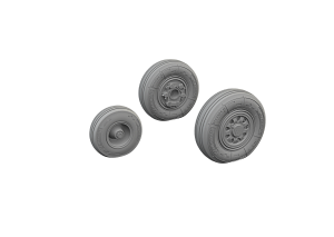 Additions (3D resin printing) 1/48 Lockheed-Martin F-35B wheels (designed to be used with Italeri kits)