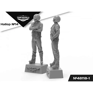 Figures (resin) 1/48 PIlots of the Russian Aerospace Forces (SVO) PSO SET NAZ-IR No.14-1 (Temp Models)