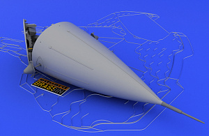 Additions (3D resin printing) 1/48 General-Dynamics F-16 radar late (designed to be used with Tamiya kits)