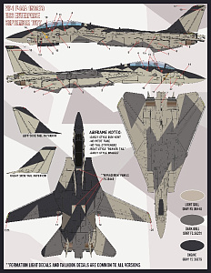 Decal 1/48 'Colors and Markings of US Navy Grumman F-14s Part VII'  (Furball Aero-Design)