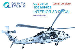 MH-60S 3D-Printed & coloured Interior on decal paper (Academy) (Small version)