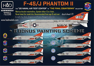 Decal 1/72  F-4J US NAVAL Air Test Center (HAD)