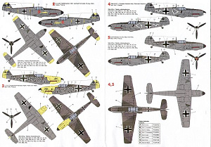 Decal 1/32 Messerschmitt Bf-109E-4 (5) Black (Techmod)