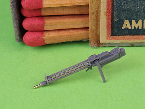 Aircraft detailing sets (resin) 1/48 German WW I machine gun Spandau LMG 08/15 (2 pcs) - with SHORT charging handle - complete guns incl. 3D resin & brass parts