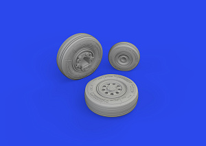 Additions (3D resin printing) 1/72 Lockheed-Martin F-35A Lightning II wheels (designed to be used with Tamiya kits)