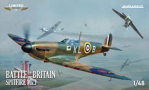 Model kit 1/48 BATTLE of BRITAIN Supermarine SPITFIRE Mk.Ia (Eduard kits) (damage box)