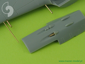 Aircraft detailing sets (brass) 1/72 Focke-Wulf Fw-190A-2/Fw-190A-5 armament set (MG.17, MG.FF, MG.151 barrel tips) and Pitot Tube