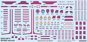 Decal 1/48 Bf 109G stencils (EDU)