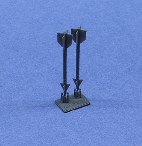 Additions (3D resin printing) 1/72 AIM-9D missile 2 pcs. set. (KepModels)