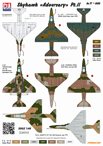 Decal 1/48 Douglas Skyhawk "Adversary" Pt.II - VF-126(2) (Cut then Add)