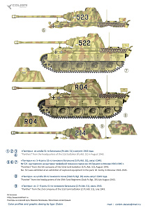 Decal 1/72 Pz.Kpfw.V Panter Ausf. D Battle of Kursk1943 - Part II (Colibri Decals)