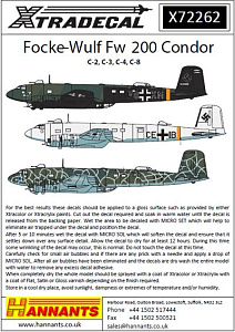 Decal 1/72 Focke-Wulf Fw-200 Condor (9) (Xtradecal)