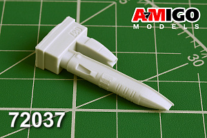 Additions (3D resin printing) 1/72 Fuselage fairing of the GSh-6-23 six-barrel aircraft gun of MiG-31 (Amigo Models)