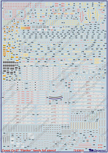 Decal 1/72 Sukhoi Su-27 Flanker family Full Stencil Data (Begemot)