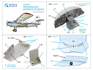 Antonov An-2 Colt 3D-Printed & coloured Interior on decal paper (Bilek)
