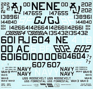 Decal 1/48 Douglas A-3D-2 Skywarrior. (Furball Aero-Design)