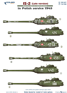 Decal 1/35 JS-2  in Polish service 1945 (Late version) (Colibri Decals)