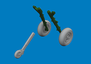 Additions (3D resin printing) 1/72 Supermarine Spitfire Mk.V wheels 1/72 (designed to be used with Eduard kits)