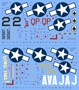 Decal 1/48 North-American P-51B/C Mustang (Cut then Add)