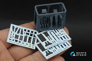 Dassault Rafale B 3D-Printed & coloured Interior on decal paper  (Revell) (with 3D-printed resin parts)
