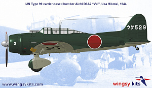 Model kit 1/48 Aichi D3A2 "Val" IJN Type 99 Carrier-based dive bomber (Wingsy Kits)