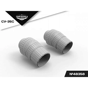 Additions (3D resin printing) 1/48 HIGHLY DETAILED EXHAUST NOZZLES SET AL-41 F1S FOR SU-35 (Temp Models)