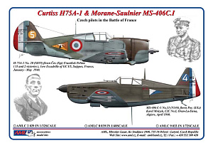 Decal 1/72 Curtiss H75A-1 Hawk & Morane-Saulnier MS-406C.I (AML)